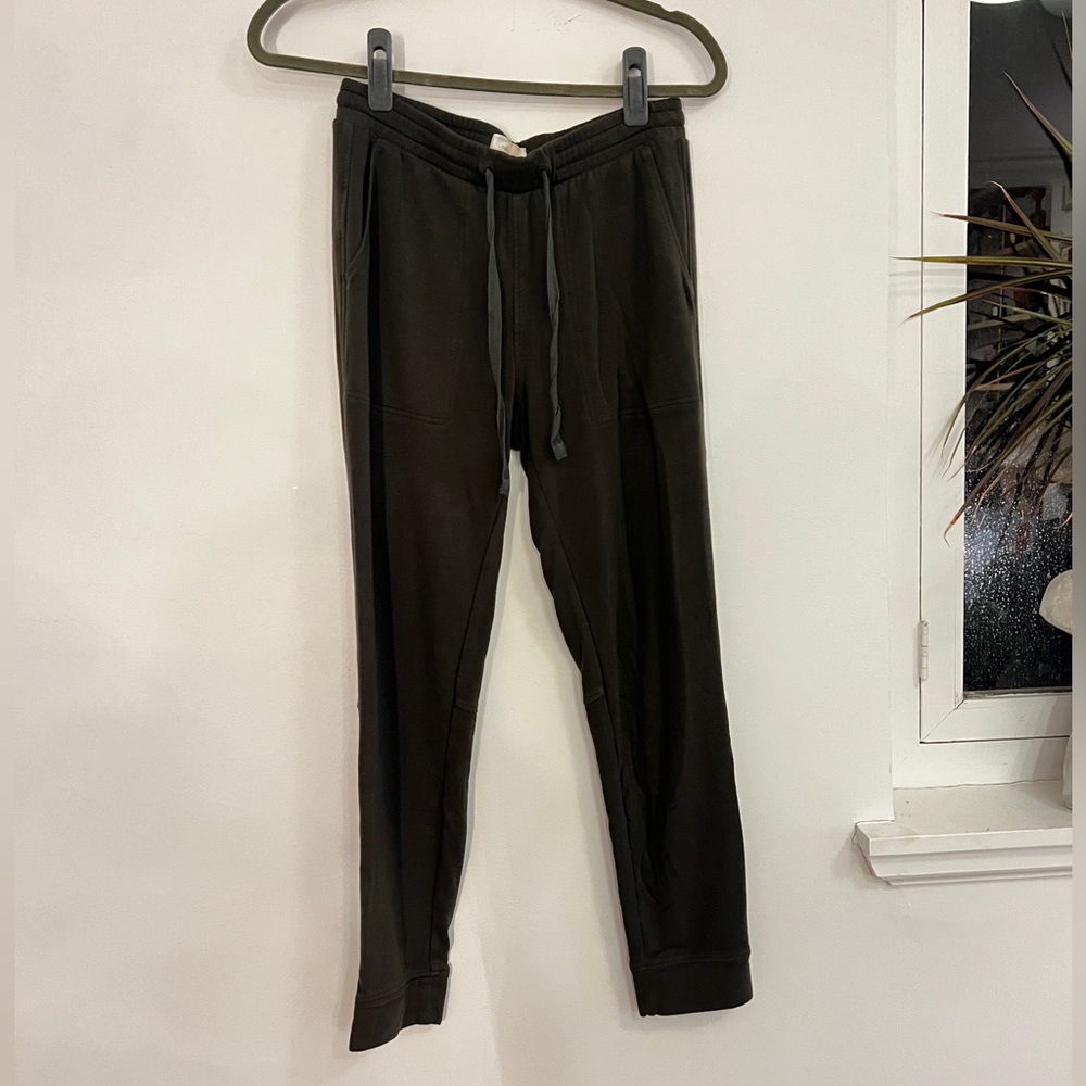 Lou & Grey sweat pants loungewear XS olive green